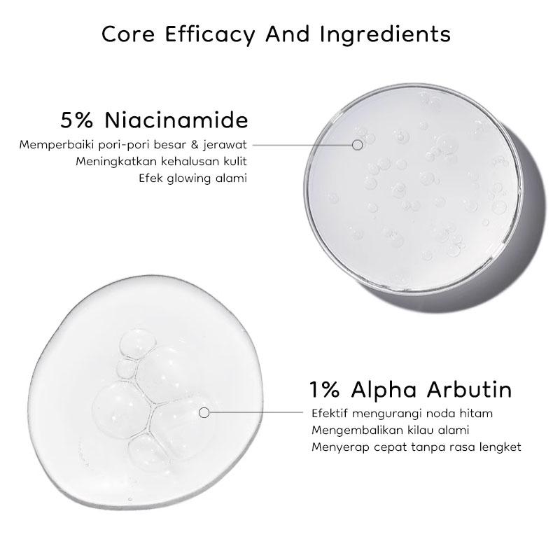 The Fenery Niacinamide Brightening Serum 20ml Essence Aging Wajah. Mencerahkan Kusam Hitam Acid Memutihkan Hyaluronic Pembersihan Vitamin Perawatan Extract Memudarkan 3