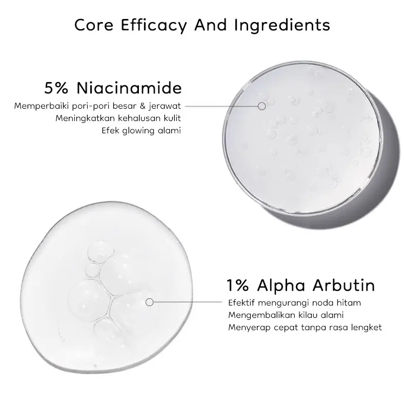 The Fenery Niacinamide Brightening Serum 20ml Essence Aging Wajah. Mencerahkan Kusam Hitam Acid Memutihkan Hyaluronic Pembersihan Vitamin Perawatan Extract Memudarkan 3