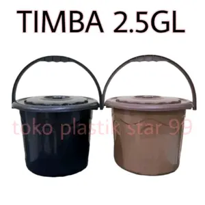 TIMBA 2,5 GALON + TUTUP HITAM GARIS (MOTIF)