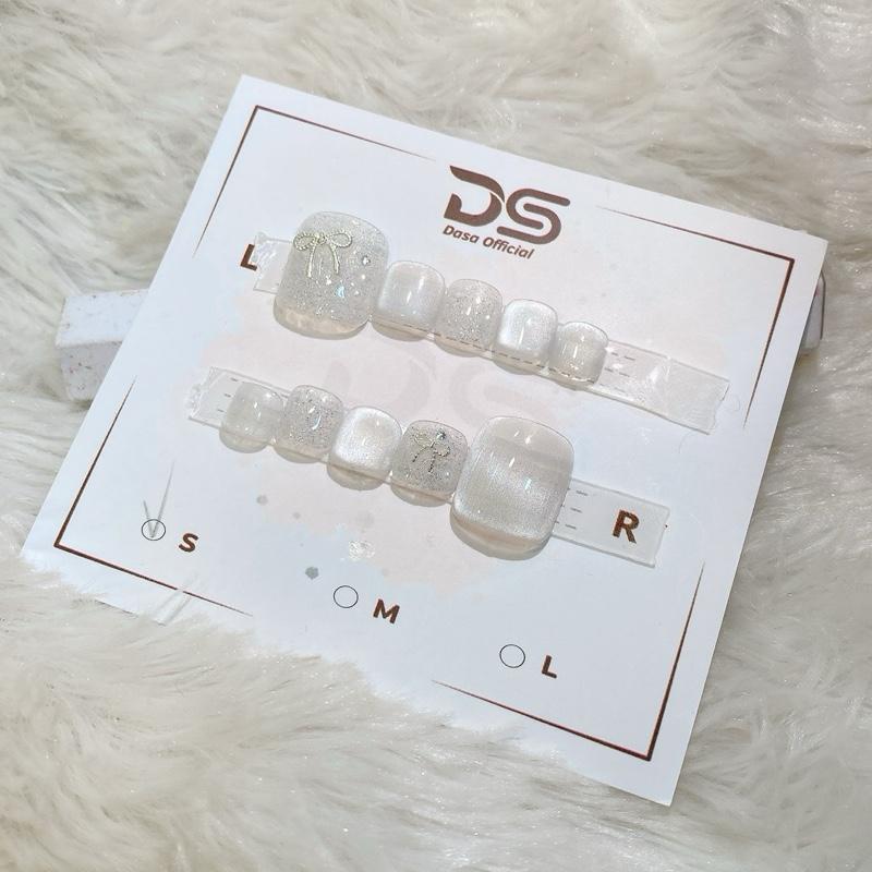 Móng giả cho chân MIX MÀU nail box chân thiết kế GIÁ RẺ đơn giản sang trọng tặng keo dán móng MC040