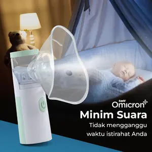 Alat Terapi Pernapasan Handheld Inhaler Nebulizer Machine Battery&USB Obat