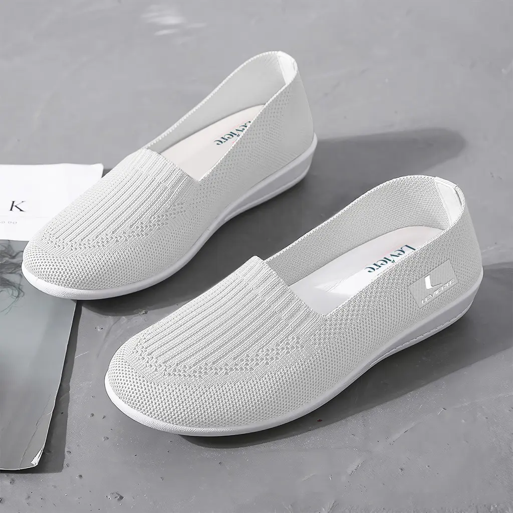 PLK RESTOCK FREE BOX Sepatu Slip On Wanita Rajut Sepatu Tanpa Tali Shoes Slip On Ultra LV0175