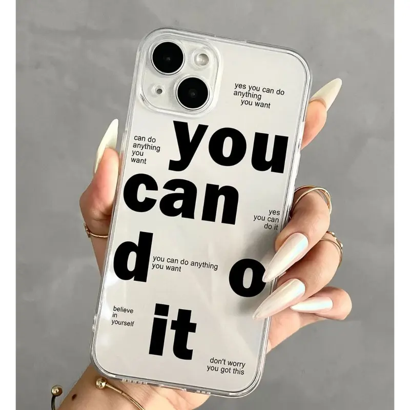 Soft Case Transparan Full Cover Aesthetic Phone Case For iP Opp Viv Red Sam Real Infin Tecn ite Transparent Cover #35 Casing Handphone Lentur Protection 0