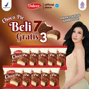 Dalezz Cemilan Anak, Snack Coklat, Lumer, Enak.Halal dan BPOM - Choco Pie Marshmallow  | 30g*10 pcs | 30g*14 pcs | 30g*18 pcs Coklat Holic Wajib Coba! Cocok Untuk Hampers