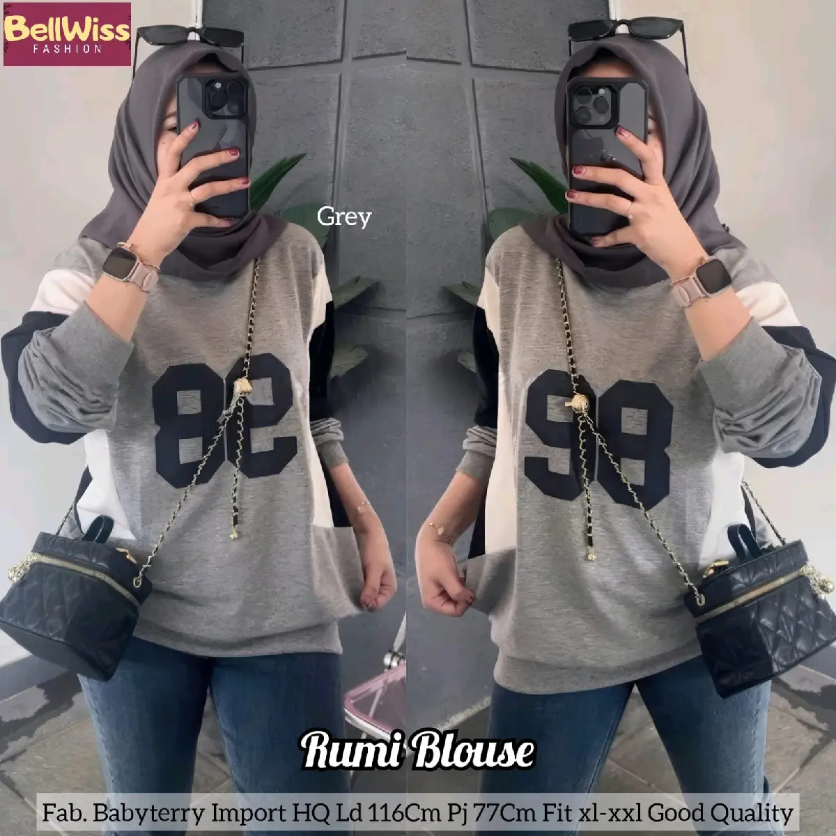 Baju Blouse Wanita Kekinian Rumi Blouse By Bellwiss