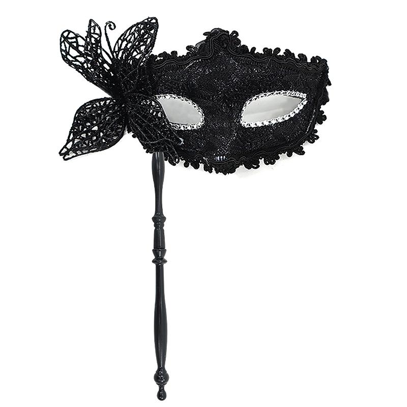 Product Introduction of Halloween Party Mask With Holding Stick Evening Prom Masquerade Mask Stage Cosplay Props Venetian Half Face Masks For Women Accessory Comfortable 22