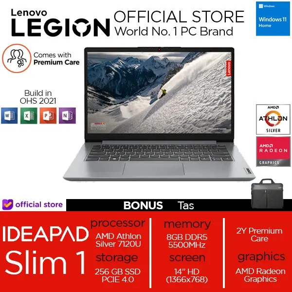 LENOVO IDEAPAD SLIM 1 14 ATHLON SILVER 7120 8GB 256GB W11+OHS 14.0