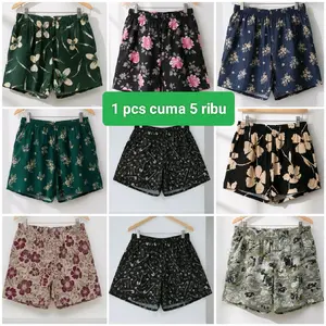 celana 5 ribuan dpt 1pcs celana dewasa pendek kolor bahan adem muat BB 40-75 Wanita