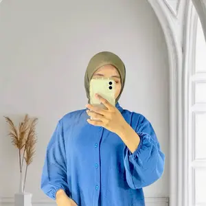 SHAHILLA KEMEJA CROP CRINKLE WANITA // ATASAN WANITA BLOUSE AIRFLOW Baju Top Casual Cewek Basic Dewasa