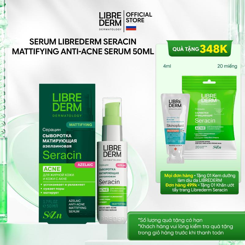 Kem dưỡng đêm Librederm Seracin Azelaic Forte Anti-Acne hỗ trợ giảm mụn, mờ…