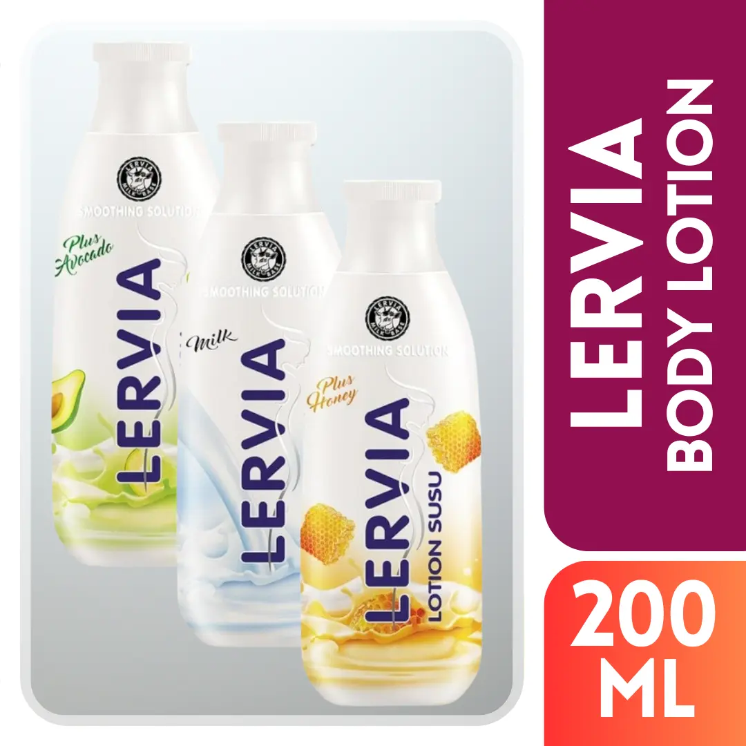LERVIA Hand Body Lotion Susu 200ml untuk Kulit Halus