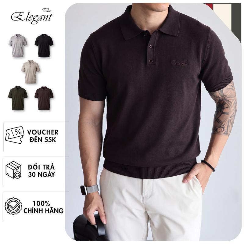 Áo Polo Dệt Kim Ngắn Tay Sợi Wool Lông Cừu - Công Nghệ Dệt Milano Cao Cấp, Bề Mặt Mềm Mịn, Sang Trọng