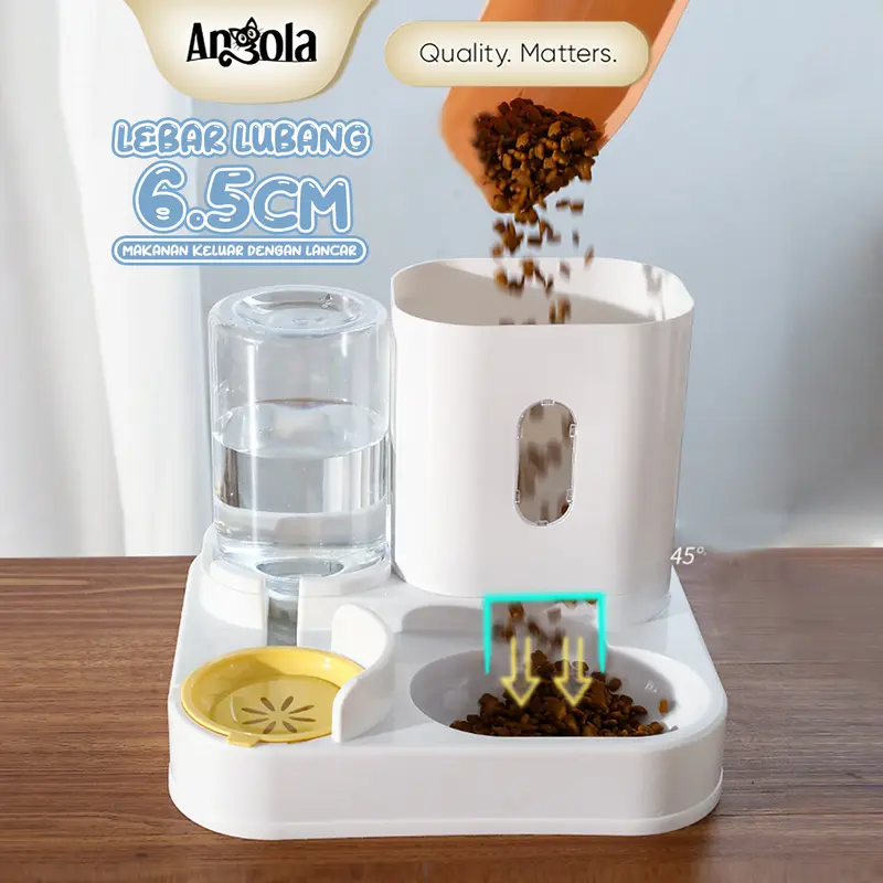 Angola Shop Tempat Makan & Minum Otomatis Kucing Anjing M07 Automatic Pet Feeder / Pet Feeder Hewan Peliharaan 4