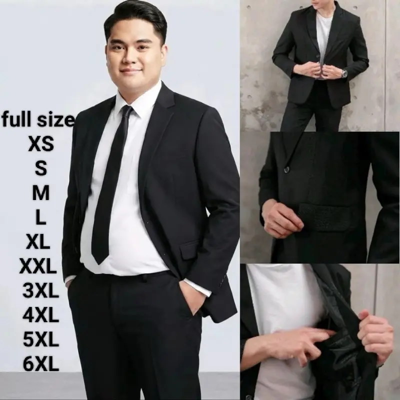 JAS BLAZER JUMBO FULL BLACK PRIA FULL SIZE XS-6XL