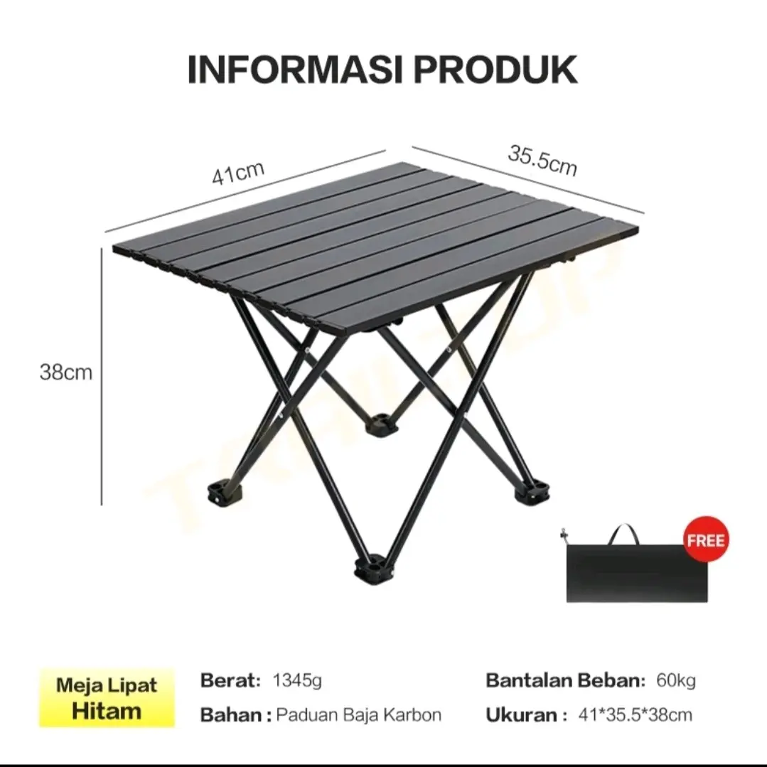 MEJA LIPAT OUTDOOR CAMPING MULTIFUNGSI SIMPLE BERKEMAH GUNUNG MANTAI SANTAI SIZE M