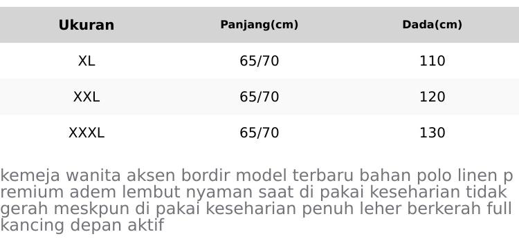 Product Introduction of Opnaisel series Kemeja Bordir Sabrina / Blues Bordir Model Kerah Bahan Polo Linen 0