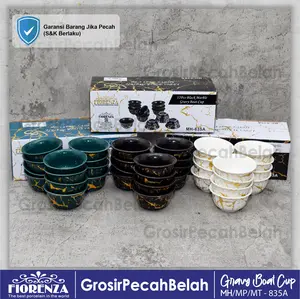 Tempat Wadah Sambel Keramik Set Motif Marble Fiorenza 835A