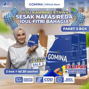 GOMINA Susu Kambing Etawa Redakan Sesak Nafas & Batuk - Halal & BPOM [BISA COD] - 100% Original 2 Box