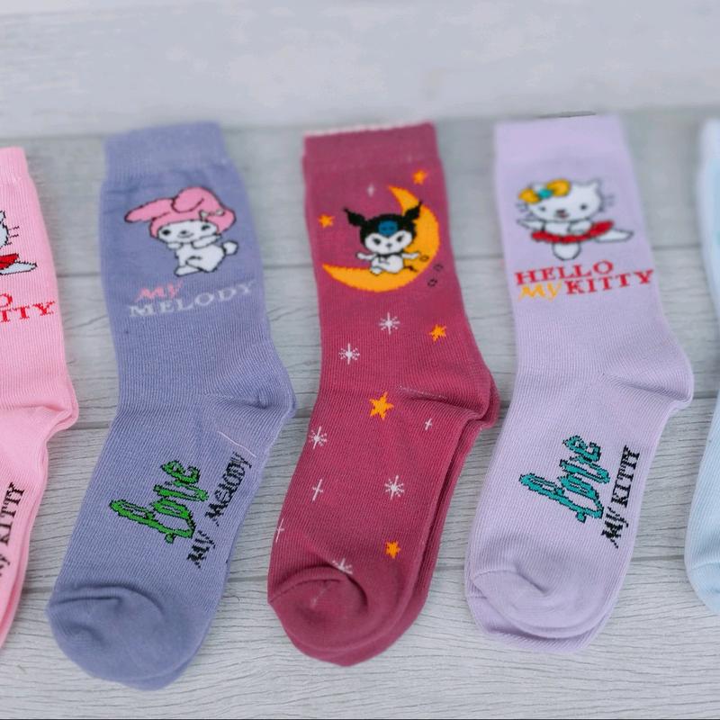 Kaos Kaki Anak Cewek Karakter Lucu Coromi Melody Cinnamorol Hello Kitty - Fashion (3 Pasang) 3