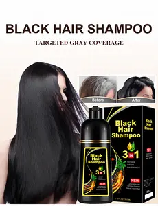 Semir Uban Instan Shampoo Semir Herbal WARNA BLACK / WARNA DARK BROWN Cat Rambut Busa Hitam, Tidak Mengenai Kulit Kepala, Putih Jadi Hitam, Menutupi Uban dengan Formula Ekstrak Tumbuhan