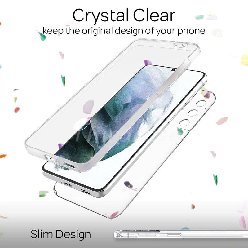 Product Introduction of 360 Full Body Screen Protector Case for Samsung Galaxy S22 S23 Ultra S21 FE S20 Plus S20 S22 Plus Double Layer PC+Silicone Case 4