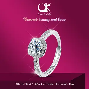 【003Harga telah dibanting, segera di CO】Chard Wake Original Cincin Couple Pasangan Wanita Aksesoris Perhiasan Elegan Cantik Mewah Estetik High Quality Sertifikat GRA Kotak Indah  CWR003