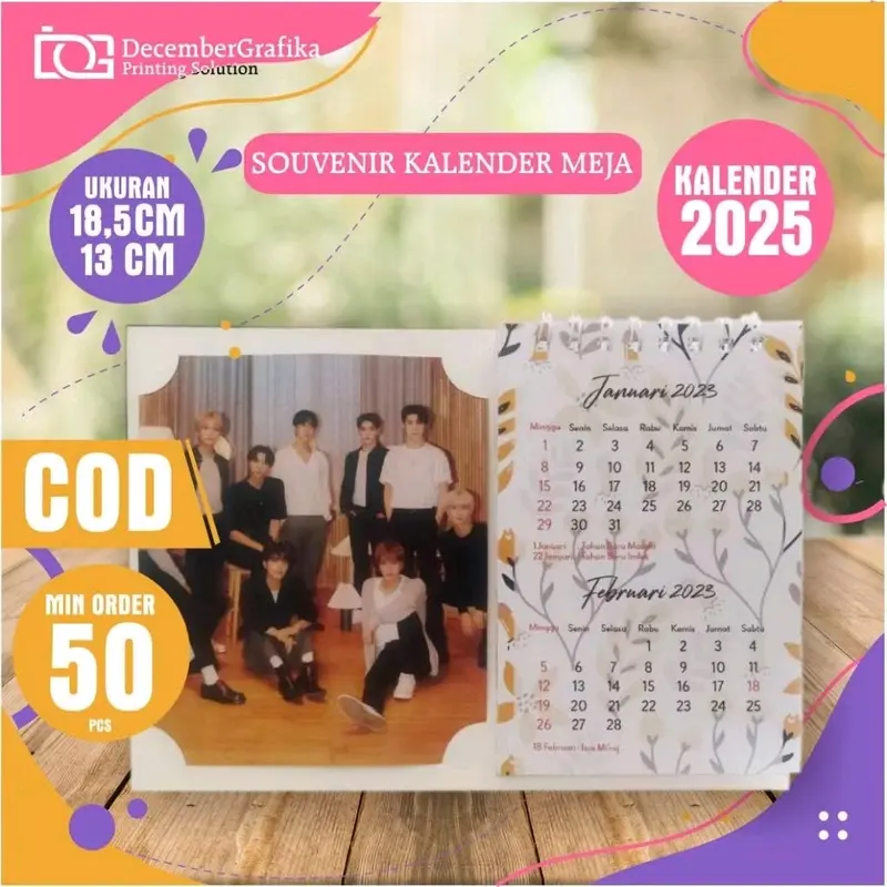 Souvenir /Undangan Kalender Meja Bingkai Besar 1