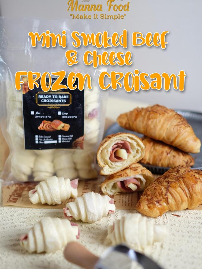 Gambar Mini Frozen Smoked beef Croissant 1 pack 12 pcs dari Manna Food Indonesia Kota Bandung Tokopedia
