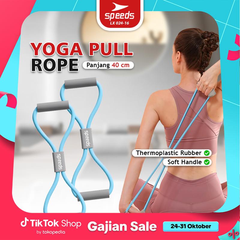 Speeds Yoga Pull Rope Alat Olahraga Fitness Elastis Portable