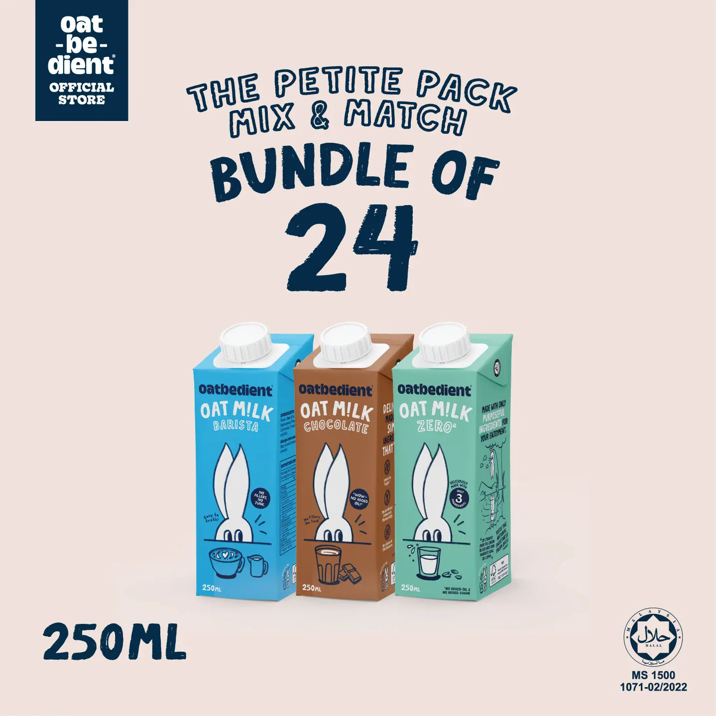 [Mix & Match Bundle of 24] Oatbedient Petite Pack Bundle of 24 x 250ml