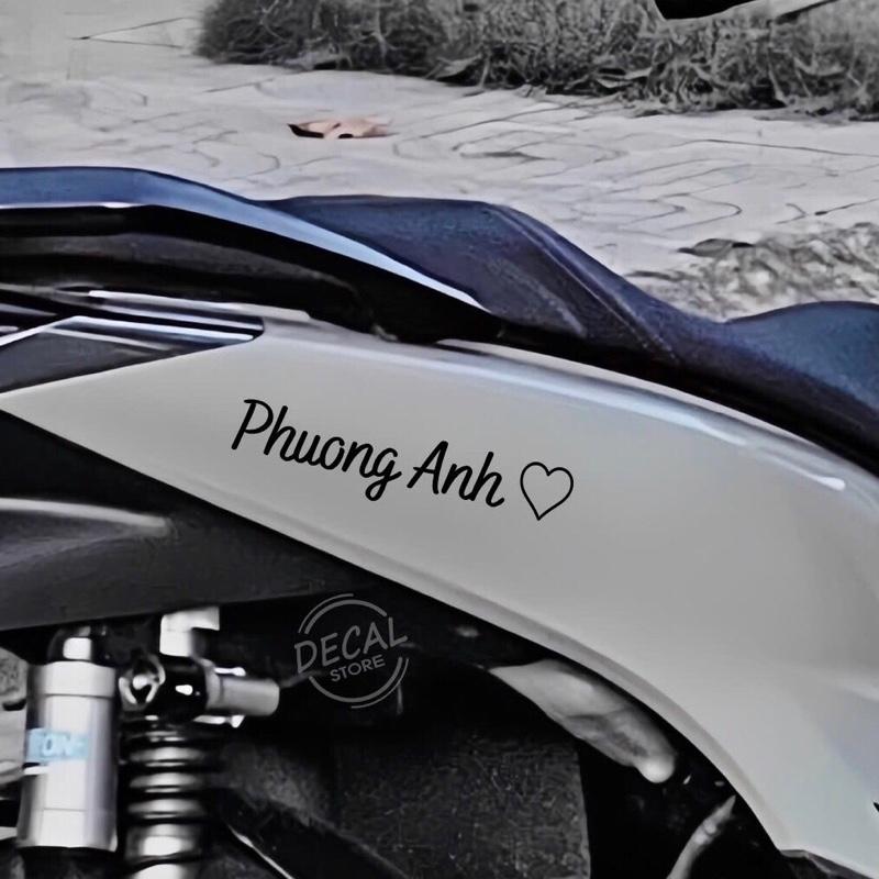  TEM TÊN DÁN XE THEO YÊU CẦU  nhắn tên cho shop khi đặt hành  