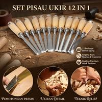 Gambar Set Pisau Ukir Pahat Kayu 12 in 1 Wood Carving Art Knife OE12 dari PT KCheck Kota Administrasi Jakarta Barat 1 Tokopedia