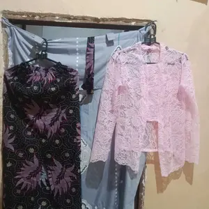 Setelan Kebaya Anak TANPA LAPISAN FURING Lengan Panjang + Rok Batik Panjang | Size XS–XXXL