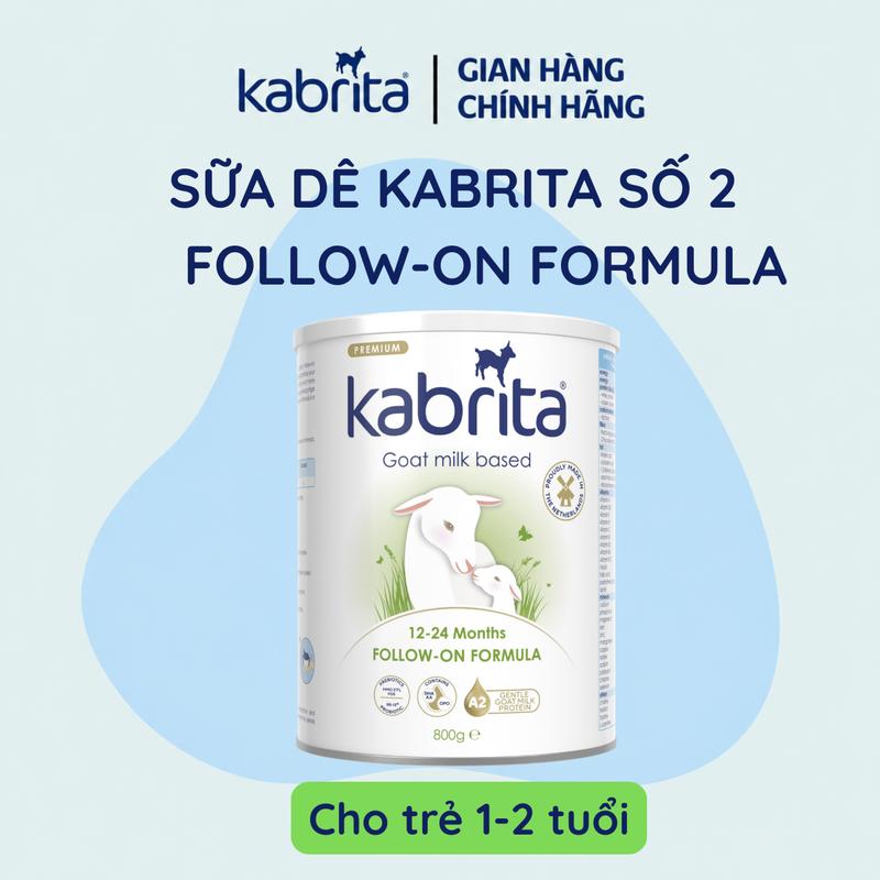 Sữa dê Kabrita số 2, cho trẻ 1-2 tuổi, Lon 800g, nhập khẩu Hà Lan