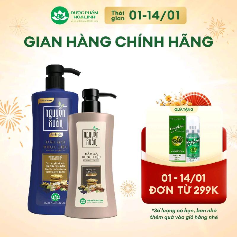 Bộ Dầu gội 470g và Dầu xả 318g Nguyên Xuân sạch gàu - Dành cho tóc gàu ngứa