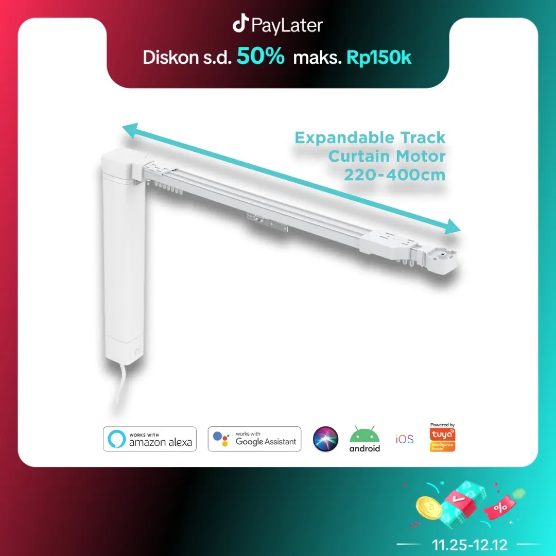 BARDI Curtain Motor with Expandable Track 2.2-4 Meter