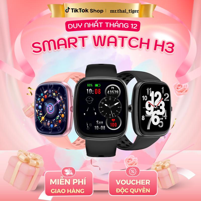 YBL X MR.THAI_TIGER Đồng hồ thông minh H3 kết nối bluetooth với điện thoại màn hình rộng 46mm theo dõi các bài tập thể thao và sức khoẻ