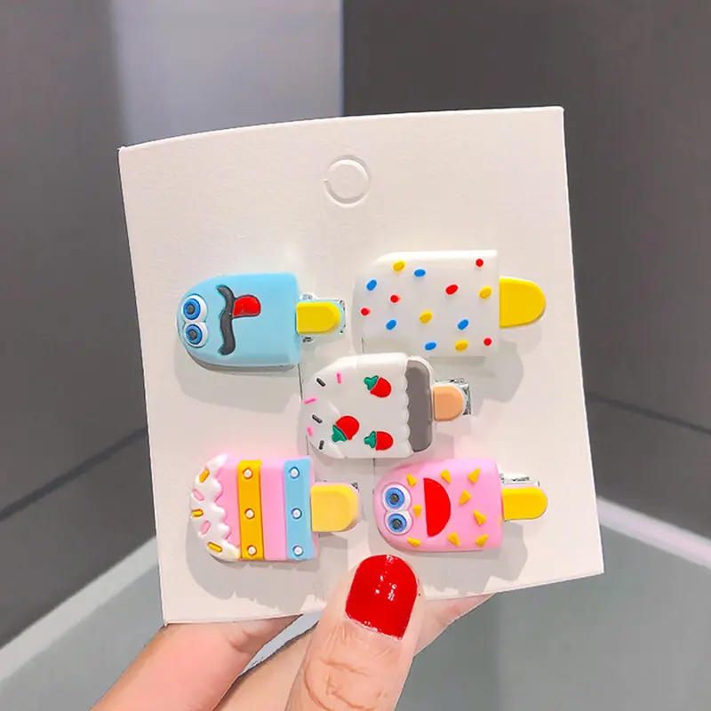Bộ Kẹp Tóc Hoạt Hình Cho Bé Gái, 10 Cái / bộ, Trái Cây Dễ Thương, Động Vật, Phong Cách Tiệc Sinh Nhật, Phụ Kiện Tóc Cho Trẻ Sơ Sinh 7
