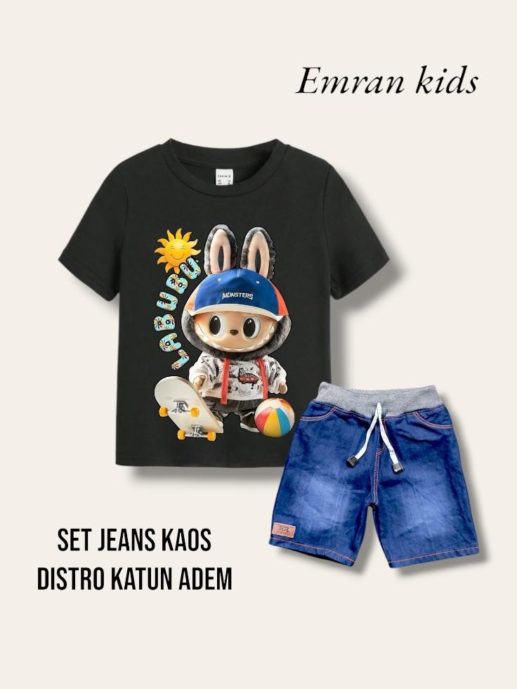 one set anak laki laki jeans ripped kaos distro motif cross line GTA katun adem usia 1-8 tahun Fashion Cowok Cewek Bunda Parsel one set anak laki laki jeans ripped kaos distro motif cross line GTA katun adem usia 1-8 tahun Fashion Cowok Cewek Bunda Parsel