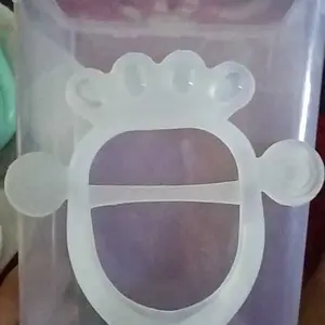 BAMBINO  Gelang Teether Bayi Lembut BPA Free Nano Silicone Mainan Gigitan Bayi Empeng Bayi Transparan Coklat Anti Bakteri untuk Usia 6-12 Bulan,gigitan bayi silikon