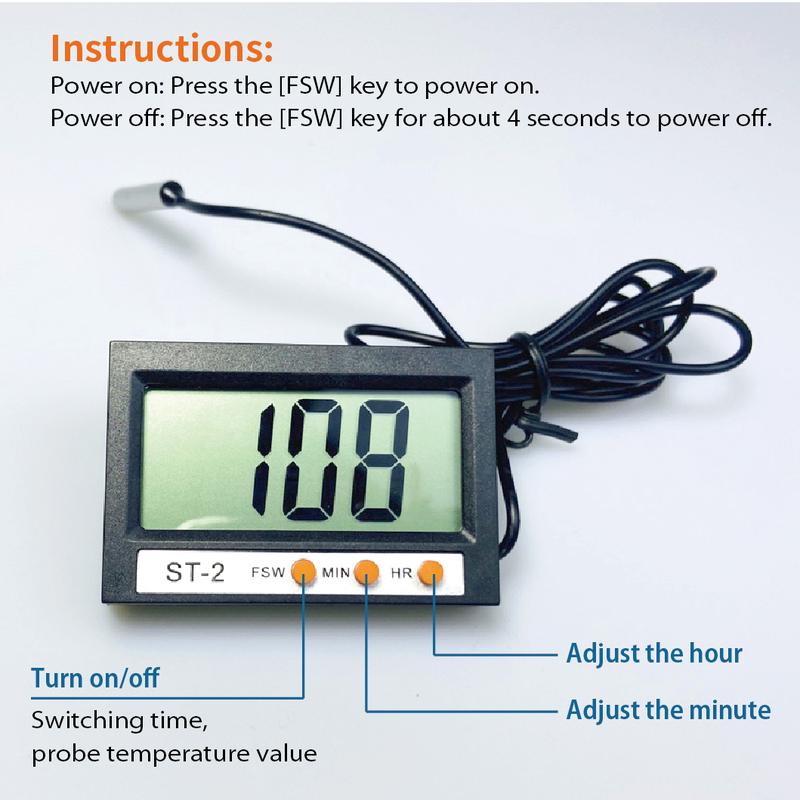 Product Introduction of Time display Digital thermometer with Probe DC-2 19