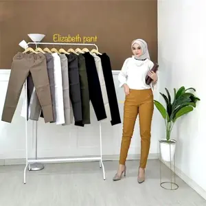Elizabeth Pant Celana Chino Wanita Melar Elastis Celana Panjang Casual Celana Kantor Kain Stretch Nyaman Slimfit