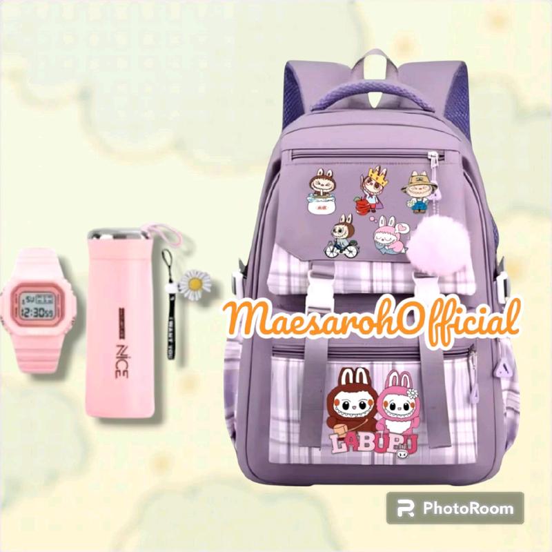 TURUN HARGA VIRAL Tas Boneka Labubu Tas Ransel Sekolah Anak Perempuan SD Tas Sekolah Labubu Terbaru BANYAK BONUSNYA Fashion 1
