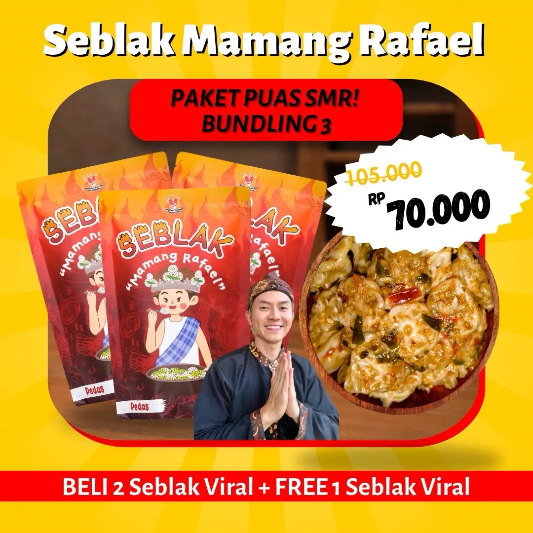 SMR Paket Puas - ( Beli 2 + Free 1 ) Bundling 3 Seblak Mamang Rafael