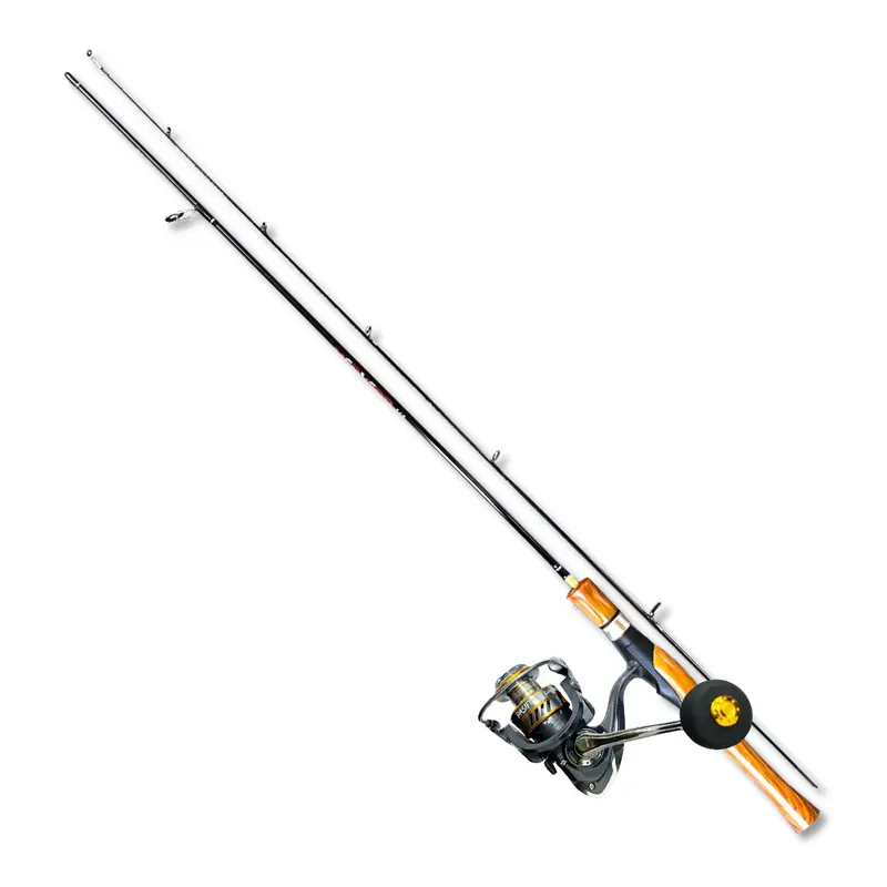1 Set Paket Joran Pancing Lure Spinning Ultralight Fishing Reel Pancing Metal Spinning Rod Alat Tongkat Pancing Ikan Laut Mancing Gabus 2