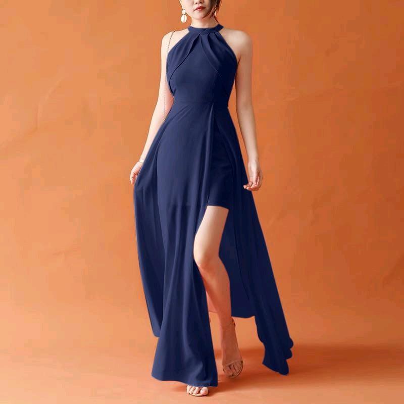 Dress pesta 106095 / LONGDRES HEAVENY ANASTASIA HELTER NECK EKOR PANJANG formal 9