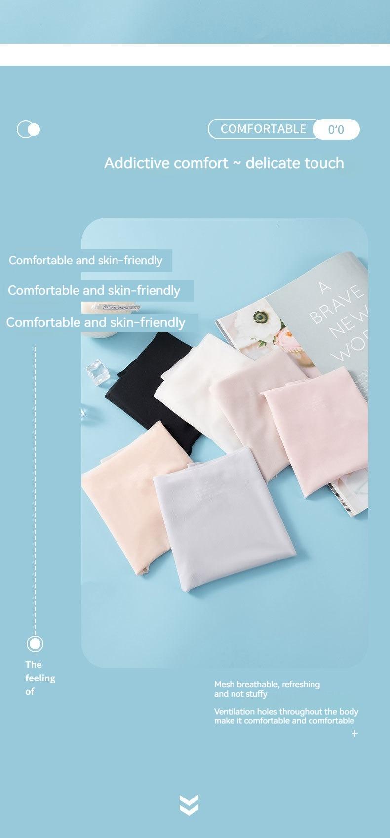 Product Introduction of Ice Silk Seamless Panties Women's Summer Ultra-Thin Nude Feel Quick-Drying Loose Soft Pants 3D Peach Hip Fitness Yoga Briefs 10