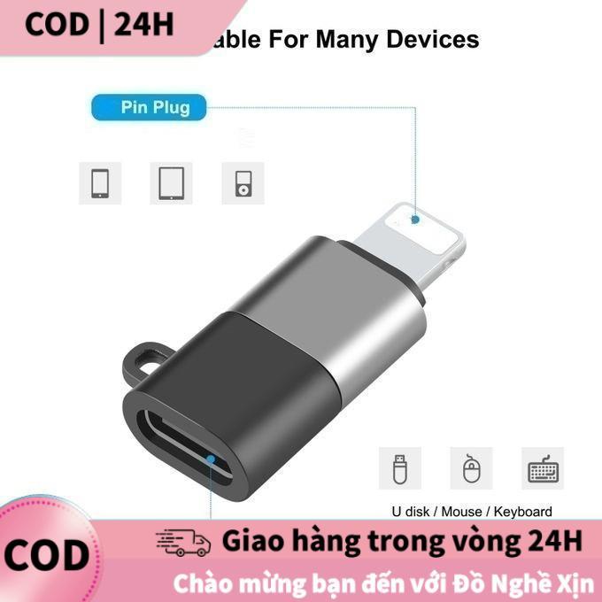 Đầu Chuyển Đổi Lightning To Type-C Nhỏ Gọn | Dễ Mang Theo, Dùng Mọi Lúc