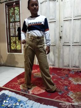 Product Review of HANDS UP - JINISO Cargo Baggy Celana Jeans Wanita Highwaist from m**a A**🇸 3