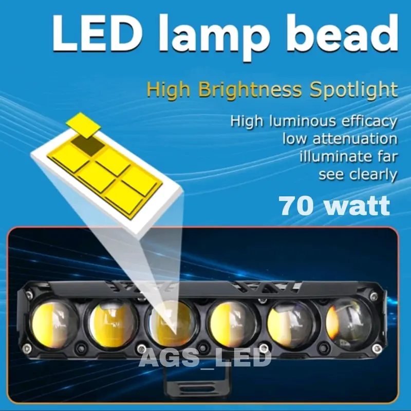 LAMPU SOROT SQL 6 LED PRO SUPER TERANG LASER LED CAHAYA KUNING PUTIH/LAMPU SOROT MOTOR DAN MOBIL SQL 6 LED PRO 5
